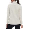 imageMAGCOMSEN Fleece Jacket Women Zip UP Lightweight Soft Polar Warm Winter Jackets for Women with Pockets Outdoor HikingAcream