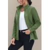imageMAGCOMSEN Fleece Jacket Women Zip UP Lightweight Soft Polar Warm Winter Jackets for Women with Pockets Outdoor HikingArmy Green