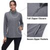 imageMAGCOMSEN Fleece Jacket Women Zip UP Lightweight Soft Polar Warm Winter Jackets for Women with Pockets Outdoor HikingDark Grey