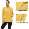 imageMAGCOMSEN Fleece Jacket Women Zip UP Lightweight Soft Polar Warm Winter Jackets for Women with Pockets Outdoor HikingGinger