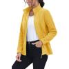 imageMAGCOMSEN Fleece Jacket Women Zip UP Lightweight Soft Polar Warm Winter Jackets for Women with Pockets Outdoor HikingGinger