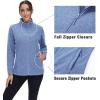 imageMAGCOMSEN Fleece Jacket Women Zip UP Lightweight Soft Polar Warm Winter Jackets for Women with Pockets Outdoor HikingGrey Blue