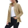 imageMAGCOMSEN Fleece Jacket Women Zip UP Lightweight Soft Polar Warm Winter Jackets for Women with Pockets Outdoor HikingKhaki