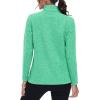 imageMAGCOMSEN Fleece Jacket Women Zip UP Lightweight Soft Polar Warm Winter Jackets for Women with Pockets Outdoor HikingMint Green