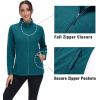 imageMAGCOMSEN Fleece Jacket Women Zip UP Lightweight Soft Polar Warm Winter Jackets for Women with Pockets Outdoor HikingPeacock Blue