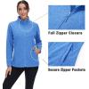 imageMAGCOMSEN Fleece Jacket Women Zip UP Lightweight Soft Polar Warm Winter Jackets for Women with Pockets Outdoor HikingSea Blue