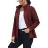 imageMAGCOMSEN Fleece Jacket Women Zip UP Lightweight Soft Polar Warm Winter Jackets for Women with Pockets Outdoor HikingWine Red
