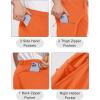 imageMAGCOMSEN Mens Hiking Pants 6 PocketsWater Resistant Ripstop Outdoor PantsLightweight Quick Dry Fishing Work PantsOrange