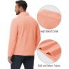 imageMAGCOMSEN Mens QuarterZip Pullover Polar Fleece Sweatshirt Stand Collar Long Sleeve Shirt for Men Thermal Winter FallApricot