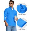 imageMAGCOMSEN Mens QuarterZip Pullover Polar Fleece Sweatshirt Stand Collar Long Sleeve Shirt for Men Thermal Winter FallAzure Blue