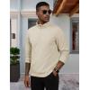 imageMAGCOMSEN Mens QuarterZip Pullover Polar Fleece Sweatshirt Stand Collar Long Sleeve Shirt for Men Thermal Winter FallBeige