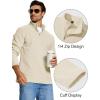 imageMAGCOMSEN Mens QuarterZip Pullover Polar Fleece Sweatshirt Stand Collar Long Sleeve Shirt for Men Thermal Winter FallBeige