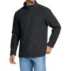 imageMAGCOMSEN Mens QuarterZip Pullover Polar Fleece Sweatshirt Stand Collar Long Sleeve Shirt for Men Thermal Winter FallBlack