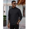 imageMAGCOMSEN Mens QuarterZip Pullover Polar Fleece Sweatshirt Stand Collar Long Sleeve Shirt for Men Thermal Winter FallBlack