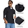 imageMAGCOMSEN Mens QuarterZip Pullover Polar Fleece Sweatshirt Stand Collar Long Sleeve Shirt for Men Thermal Winter FallBlack