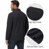 imageMAGCOMSEN Mens QuarterZip Pullover Polar Fleece Sweatshirt Stand Collar Long Sleeve Shirt for Men Thermal Winter FallBlack