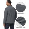 imageMAGCOMSEN Mens QuarterZip Pullover Polar Fleece Sweatshirt Stand Collar Long Sleeve Shirt for Men Thermal Winter FallDark Grey