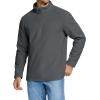 imageMAGCOMSEN Mens QuarterZip Pullover Polar Fleece Sweatshirt Stand Collar Long Sleeve Shirt for Men Thermal Winter FallDark Grey