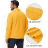 imageMAGCOMSEN Mens QuarterZip Pullover Polar Fleece Sweatshirt Stand Collar Long Sleeve Shirt for Men Thermal Winter FallGinger