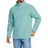 imageMAGCOMSEN Mens QuarterZip Pullover Polar Fleece Sweatshirt Stand Collar Long Sleeve Shirt for Men Thermal Winter FallGrey Green