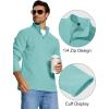 imageMAGCOMSEN Mens QuarterZip Pullover Polar Fleece Sweatshirt Stand Collar Long Sleeve Shirt for Men Thermal Winter FallGrey Green