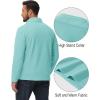 imageMAGCOMSEN Mens QuarterZip Pullover Polar Fleece Sweatshirt Stand Collar Long Sleeve Shirt for Men Thermal Winter FallGrey Green