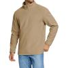imageMAGCOMSEN Mens QuarterZip Pullover Polar Fleece Sweatshirt Stand Collar Long Sleeve Shirt for Men Thermal Winter FallKhaki