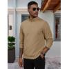imageMAGCOMSEN Mens QuarterZip Pullover Polar Fleece Sweatshirt Stand Collar Long Sleeve Shirt for Men Thermal Winter FallKhaki
