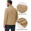imageMAGCOMSEN Mens QuarterZip Pullover Polar Fleece Sweatshirt Stand Collar Long Sleeve Shirt for Men Thermal Winter FallKhaki