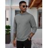 imageMAGCOMSEN Mens QuarterZip Pullover Polar Fleece Sweatshirt Stand Collar Long Sleeve Shirt for Men Thermal Winter FallLight Grey