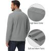 imageMAGCOMSEN Mens QuarterZip Pullover Polar Fleece Sweatshirt Stand Collar Long Sleeve Shirt for Men Thermal Winter FallLight Grey