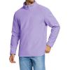 imageMAGCOMSEN Mens QuarterZip Pullover Polar Fleece Sweatshirt Stand Collar Long Sleeve Shirt for Men Thermal Winter FallLight Purple