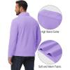 imageMAGCOMSEN Mens QuarterZip Pullover Polar Fleece Sweatshirt Stand Collar Long Sleeve Shirt for Men Thermal Winter FallLight Purple
