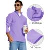 imageMAGCOMSEN Mens QuarterZip Pullover Polar Fleece Sweatshirt Stand Collar Long Sleeve Shirt for Men Thermal Winter FallLight Purple