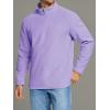 imageMAGCOMSEN Mens QuarterZip Pullover Polar Fleece Sweatshirt Stand Collar Long Sleeve Shirt for Men Thermal Winter FallLight Purple