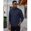 imageMAGCOMSEN Mens QuarterZip Pullover Polar Fleece Sweatshirt Stand Collar Long Sleeve Shirt for Men Thermal Winter FallNavy
