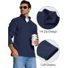 imageMAGCOMSEN Mens QuarterZip Pullover Polar Fleece Sweatshirt Stand Collar Long Sleeve Shirt for Men Thermal Winter FallNavy