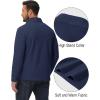 imageMAGCOMSEN Mens QuarterZip Pullover Polar Fleece Sweatshirt Stand Collar Long Sleeve Shirt for Men Thermal Winter FallNavy