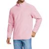 imageMAGCOMSEN Mens QuarterZip Pullover Polar Fleece Sweatshirt Stand Collar Long Sleeve Shirt for Men Thermal Winter FallPink