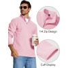 imageMAGCOMSEN Mens QuarterZip Pullover Polar Fleece Sweatshirt Stand Collar Long Sleeve Shirt for Men Thermal Winter FallPink