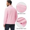 imageMAGCOMSEN Mens QuarterZip Pullover Polar Fleece Sweatshirt Stand Collar Long Sleeve Shirt for Men Thermal Winter FallPink