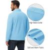 imageMAGCOMSEN Mens QuarterZip Pullover Polar Fleece Sweatshirt Stand Collar Long Sleeve Shirt for Men Thermal Winter FallWater Blue