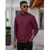 imageMAGCOMSEN Mens QuarterZip Pullover Polar Fleece Sweatshirt Stand Collar Long Sleeve Shirt for Men Thermal Winter FallWine Red