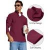imageMAGCOMSEN Mens QuarterZip Pullover Polar Fleece Sweatshirt Stand Collar Long Sleeve Shirt for Men Thermal Winter FallWine Red