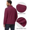 imageMAGCOMSEN Mens QuarterZip Pullover Polar Fleece Sweatshirt Stand Collar Long Sleeve Shirt for Men Thermal Winter FallWine Red