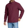 imageMAGCOMSEN Mens QuarterZip Pullover Polar Fleece Sweatshirt Stand Collar Long Sleeve Shirt for Men Thermal Winter FallWine Red