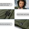 imageMAGCOMSEN Mens Winter Coats Ski Snow Rain Jackets Water Resistant with Hood Warm Fleece Parka Hiking Fishing WorkArmy Green