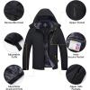 imageMAGCOMSEN Mens Winter Coats Ski Snow Rain Jackets Water Resistant with Hood Warm Fleece Parka Hiking Fishing WorkBlack