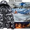 imageMAGCOMSEN Mens Winter Coats Ski Snow Rain Jackets Water Resistant with Hood Warm Fleece Parka Hiking Fishing WorkBlack Camo