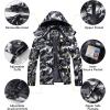 imageMAGCOMSEN Mens Winter Coats Ski Snow Rain Jackets Water Resistant with Hood Warm Fleece Parka Hiking Fishing WorkBlack Camo